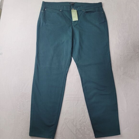 Eileen Fisher Denim - Eileen Fisher Women Aegean Organic Cotton Stretch Twill Skinny Jean Size 18 NWT